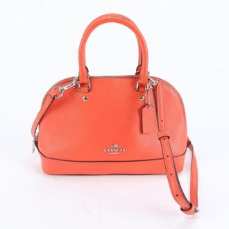 Coach Orange Leather Handbag Shoulder Bag Tote Bag (Pre-Owned)