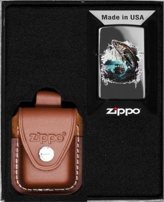 OEM Juego De Encendedores Zippo Con Dise&ntilde;o De Pez Y Tabla, Regalo N.&ordm; 4
