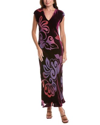 Johnny Was Toto Bias Silk-Blend Maxi Dress