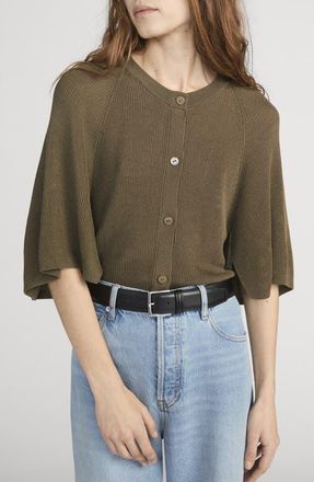 Frame Denim The Flounce Sweater in Military Green at Nordstrom, Size X-Small
