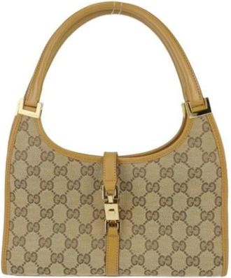 Gucci Pre-owned Handbags, female, Beige, Size: ONE SIZE Pre-owned Canvas gucci-bags