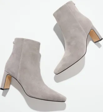 Talbots Kinsley Suede Ankle Boots - Mist - 10 1/2 M Talbots