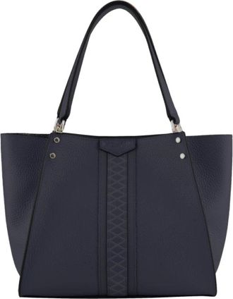 Pourchet Tassen, Dames, Blauw, ONE Size, Leer, Petit cabas Hebdo Madison