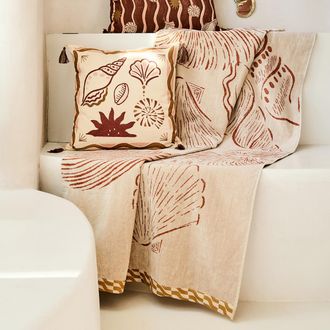 La Redoute Interieurs Vierkante kussenhoes 45x45, katoen, KIANA