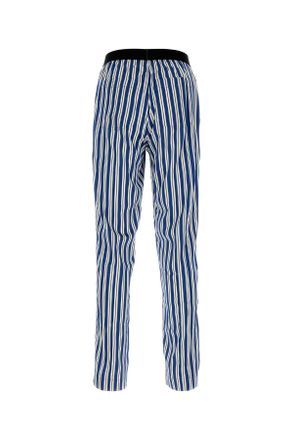 Tom Ford Mens Printed Stretch Satin Pyjama Pant Bluewhite Se Ea Pantaloni