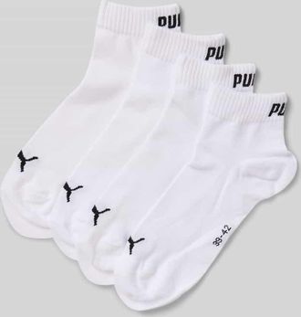 Puma Socken mit Label-Details im 4er-Pack in Weiss, Größe 39/42
