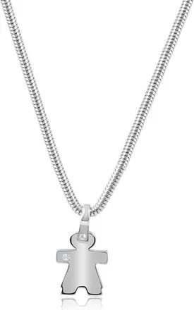 Pompeii3 Mens Steel Single Tone Woman 16.5mm Pendant Flexible Snake Chain 21 Necklace
