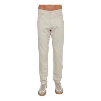 HUGO BOSS Broeken, Heren, Beige, W33, Katoen, Maine Broeken