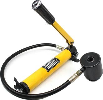 OEM Prensa Hidr&aacute;ulica Para Chapa Met&aacute;lica, 10 Troqueles De Corte, Alta Eficiencia, Color Amarillo