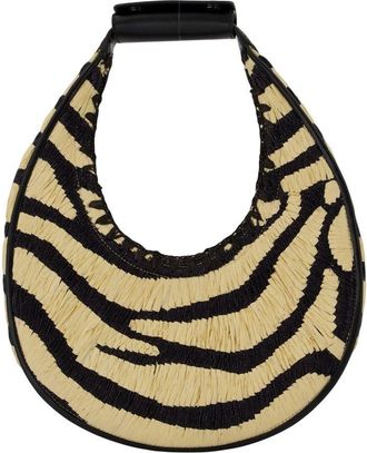 Staud Moon Handbag - Raphia - Multi