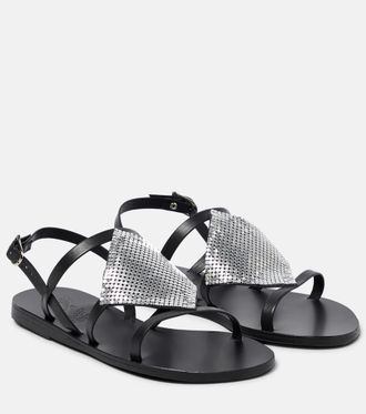Ancient Greek Sandals: Black Shoes / Footwear now up to −73