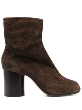 Maison Margiela 75mm Tabi boots - women - Calf Suede/Calf Leather/Calf Leather - 39.5 - Brown