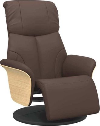 vidaXL Vidaxl - Sillón reclinable con reposapiés cuero sintético marrón