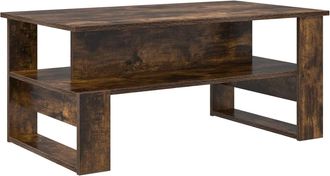 vidaXL Mesa De Caf&eacute; Roble Ahumado 90 X 50 X 40 Cm Madera De Ingenier&iacute;a Vidaxl