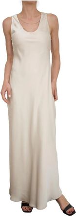 Kocca Ivoor Jurk - Dames - Maxi kleedjes - Wit - M - Polyester - Kleedjes