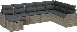 vidaXL Vidaxl - Garden Sofa Set 8 pcs Grey 287.5 x 177.5 x 85 cm Poly rattan