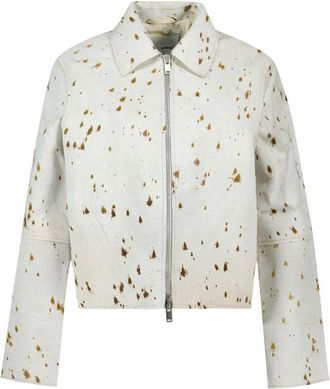 Sams&oslash;e & Sams&oslash;e Womens Speckled Cowhide Jacket Beige