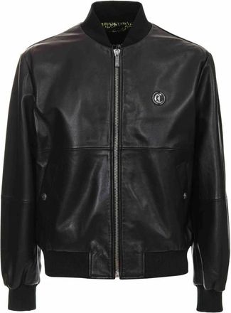 Just Cavalli Leather Jacket - Heren - Leren en Su&egrave;de Jassen - Zwart - M - Leer - Jassen