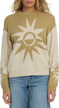Billabong Reverse Heat Oversize Cotton Blend Sweater in Green Ash at Nordstrom, Size X-Small