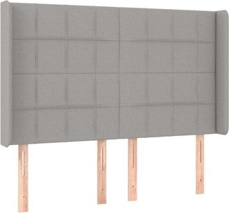 vidaXL Cabecero Con Led De Tela Gris Claro 147x16x118/128 Cm Vidaxl