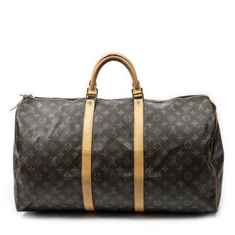 Louis Vuitton Pre-owned Womens Keepall 55 Travel Bag - Brown - One Size