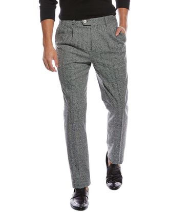 Brunello Cucinelli Pleated Wool & Cashmere-Blend Pant