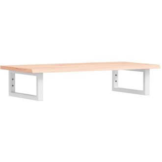 vidaXL Vidaxl - Estante De Lavabo De Pared De Acero Y Madera Maciza De Roble