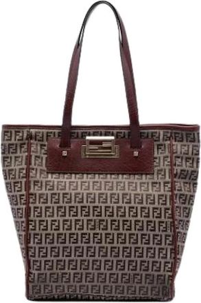 Fendi Pre-owned Tote Bags, female, Brown, Size: ONE SIZE Pre-owned Vintage Tote