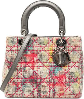 Dior Pre-owned Dior Medium Multicolor Tweed Cannage Lady Dior Ladies IX87BOEB0F0FH3DH