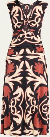 Johanna Ortiz Horizonte Mistico Jersey Midi Dress
