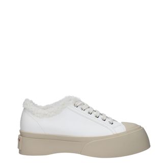 Marni White Leather Low Top Womens Sneakers