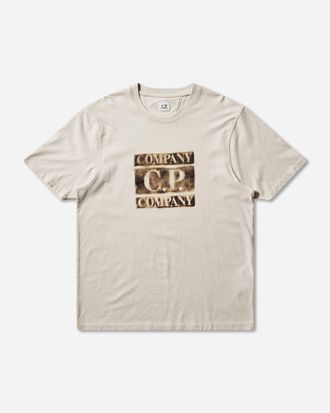 C.P. Company Men s 30/1 Jersey Graphic T-Shirt Frozen Dew