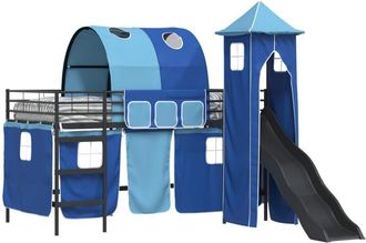 vidaXL Estructura De Litera Para Ni&ntilde;os Negro Y Azul 99,5 X 200 Cm Vidaxl