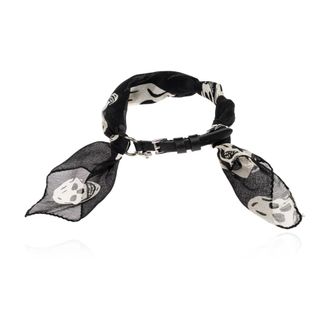 Alexander McQueen Alexander McQueen, Bracelets, female, Black, Size: ONE SIZE Silk Bracelet with Skull Motif
