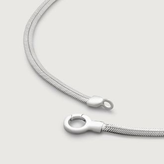 Monica Vinader Sterling Silver Bold Snake Chain Necklace