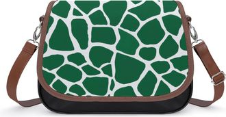 Generic Green Giraffe Pattern Fashion Womens Crossbody Bags Novelty Handbag Shoulder Bag Purse