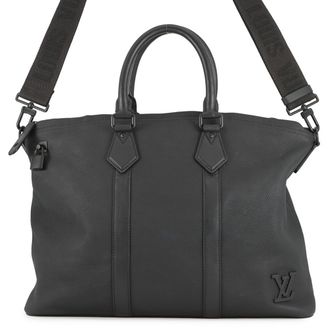 Louis Vuitton Black Noir Leather Shoulder Bag Tote Bag (Pre-Owned)