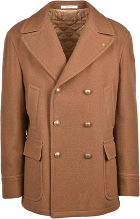 Tagliatore Cappotto - Heren - Mantel - Bruin - XL - Wol - Jassen