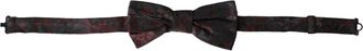 Dolce & Gabbana Floral Silk Bow Tie - Black