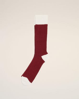 Ami Red And White Cotton Socks Multicolor - 35-38 - Unisex