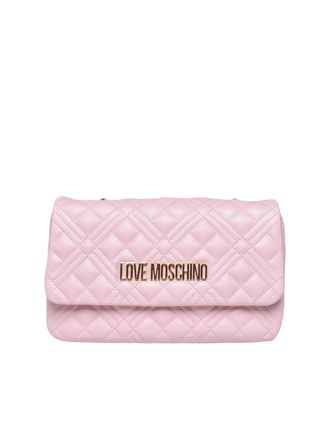 Love Moschino Pink Polyurethane Quilted Shoulder Bag
