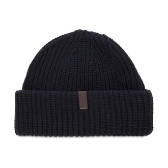 Slowear Slowear - Ribbed Knit Beanie - Heren - Accessoires - Blauw - Maat: ONE Size
