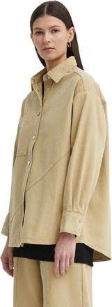 &Aacute;eron Anita Jacket - Dames - Spijkeroverhemden - Groen - XS - Katoen - Overhemden