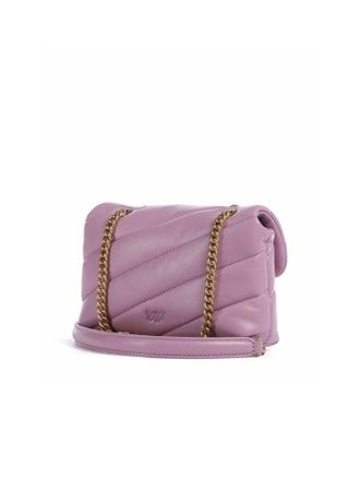 Pinko Love Puff Baby Leather Shoulder Bag - Pink