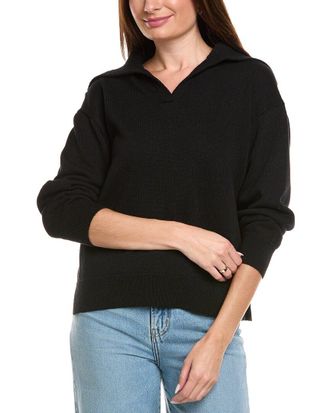 Lafayette 148 New York Collared Dropped-Shoulder Sweater