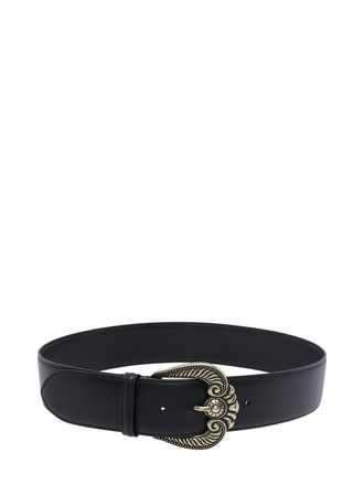 Etro Adjustable Smooth Calf Leather Belt with Pin Buckle