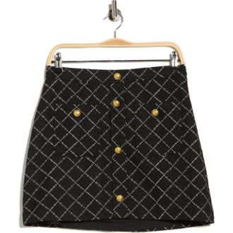 Ted Baker Brenton Tweed Miniskirt in Rich Black at Nordstrom Rack, Size X-Large