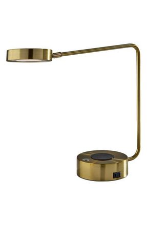 Adesso Viper Supercharger LED Desk Lamp in Antique Brass at Nordstrom