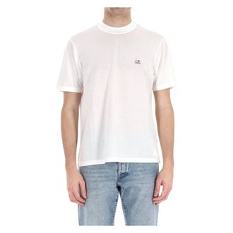 C.P. Company C.p. Company - T-shirt van cr&ecirc;pekatoen - Heren - Tops - Wit - Maat: XL Katoen