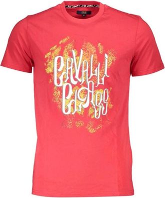 Cavalli Grafische Print T-shirt - Heren - T-shirts - Rood - XL - Katoen - Tops
